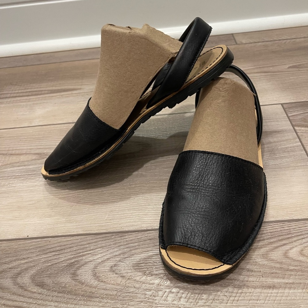 Black slip on sandals by Next